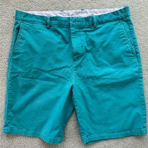 Slim teal/green shorts